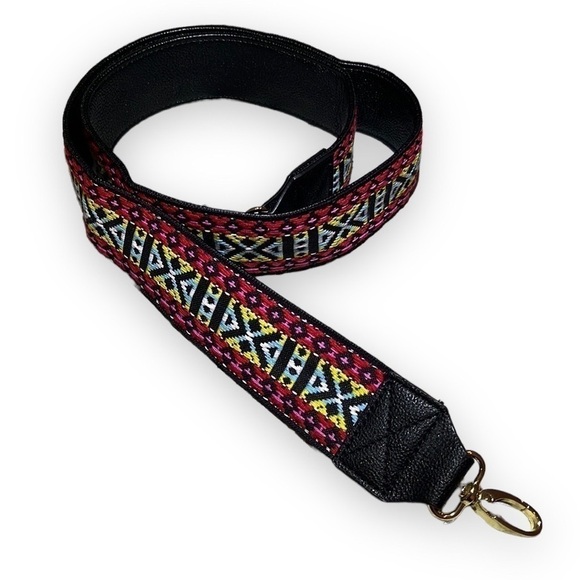 Embroidered Woven Aztec Bag Strap - Picture 1 of 6